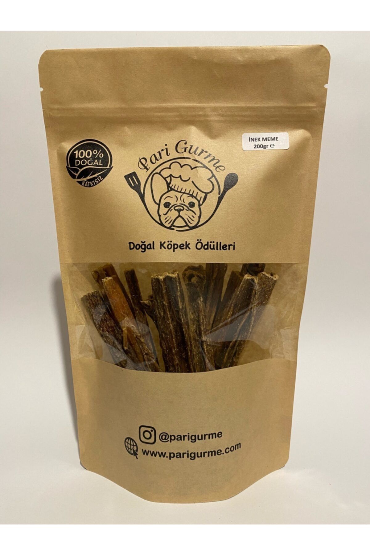 Pari Gurme Inek Memesi Çubuk Köpek Ödülü %100 Doğal Naturel Barf 200gr