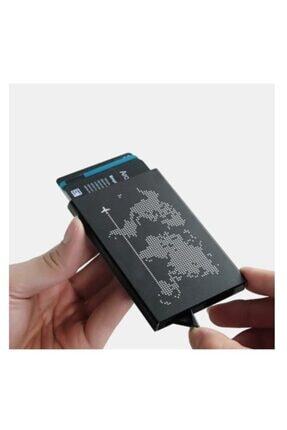 Kişiye Özel Metal Kredi Kartlık- Kart Taşıyıcı- Wallet- Siyah Image 0