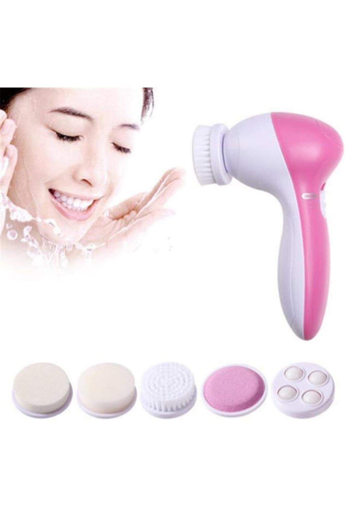 EzJet 5 In 1 Pilli Yüz Temizleme,masaj Ve Peeling Fırça Seti