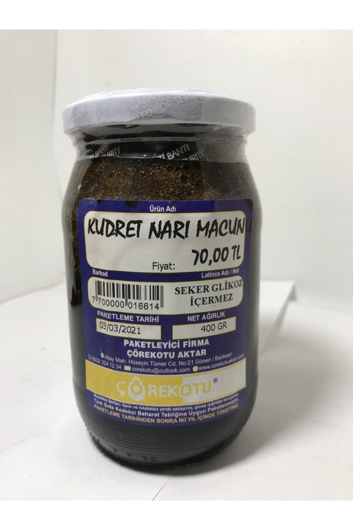 Çörekotu aktar Kudret Narı Macunu