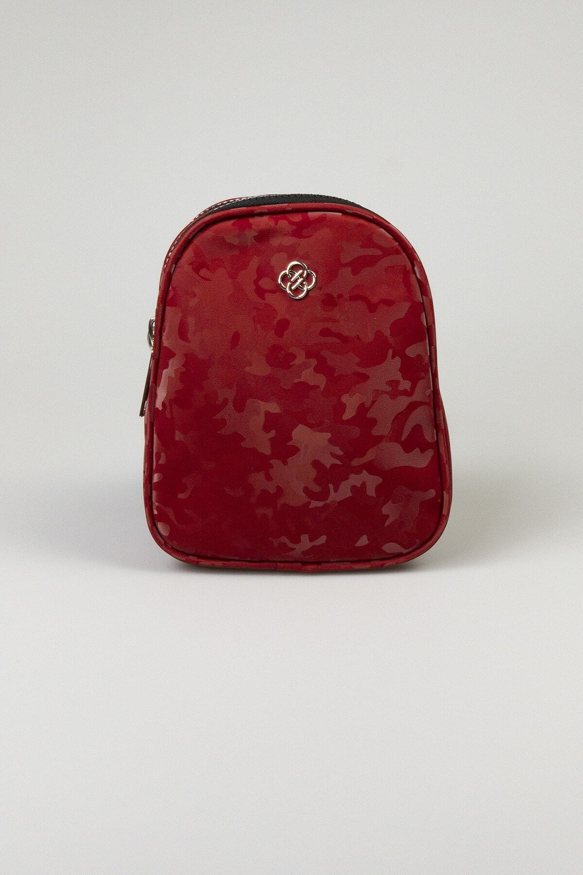 Seikudu Unisex Kırmızı Kamuflaj Bel Ve Omuz Çantası