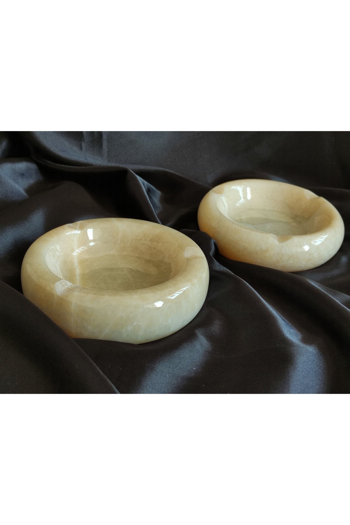 Gündoğan Yuvarlak Onyx Kül Tablası Gerçek Onyx