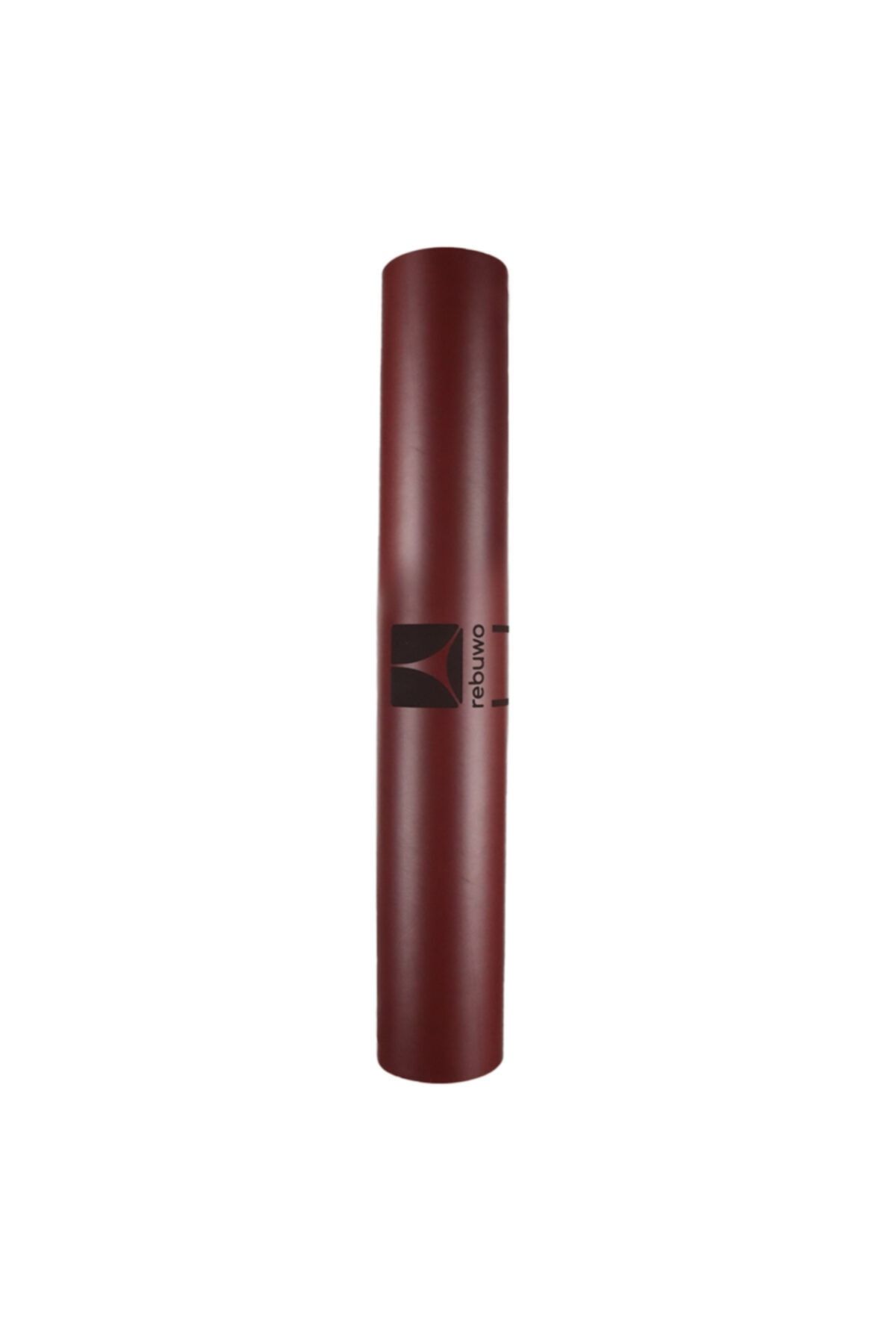 Rebuwo Özel Çizgi Tasarımlı Bordo Kauçuk Yoga Mat Pilates Mat
