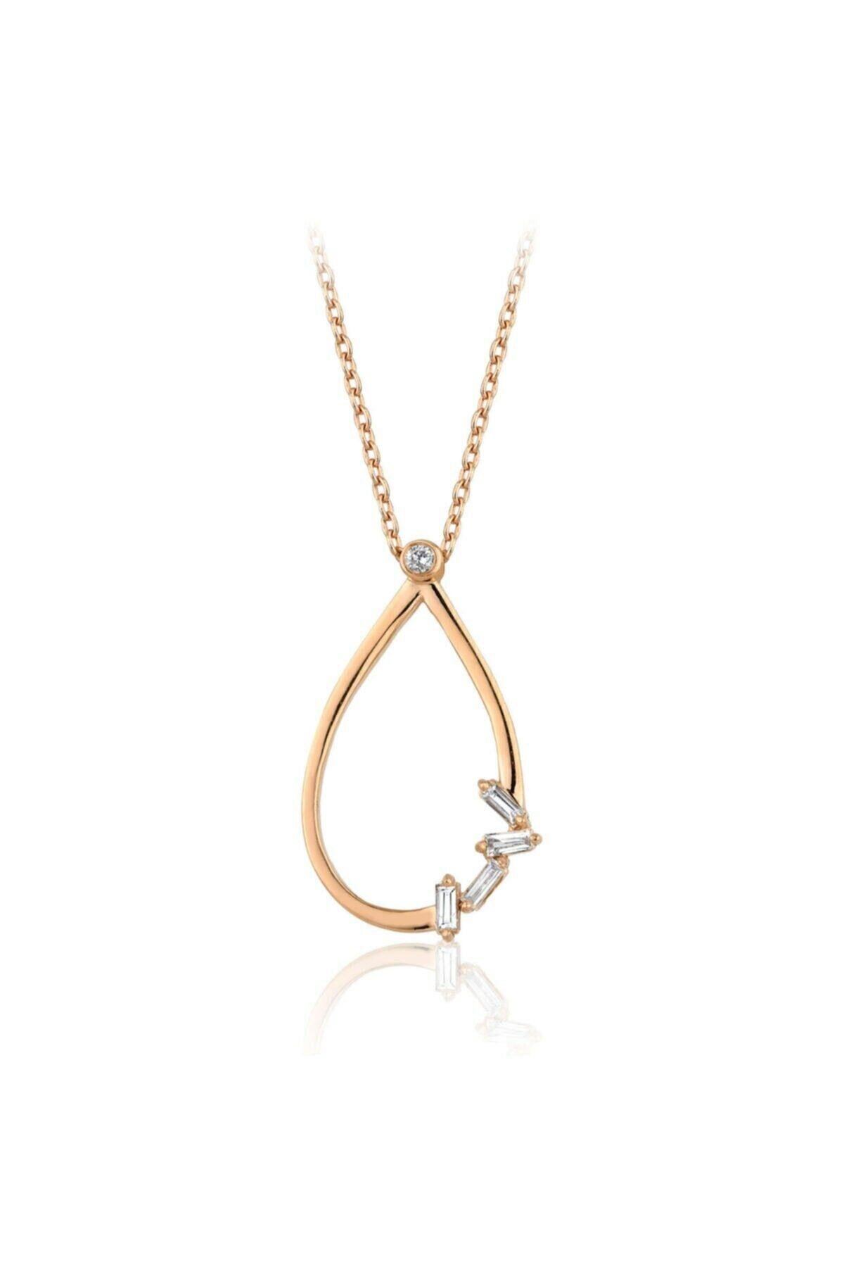 pırlantam 0.13 Ct. Baget Pırlanta Kolye