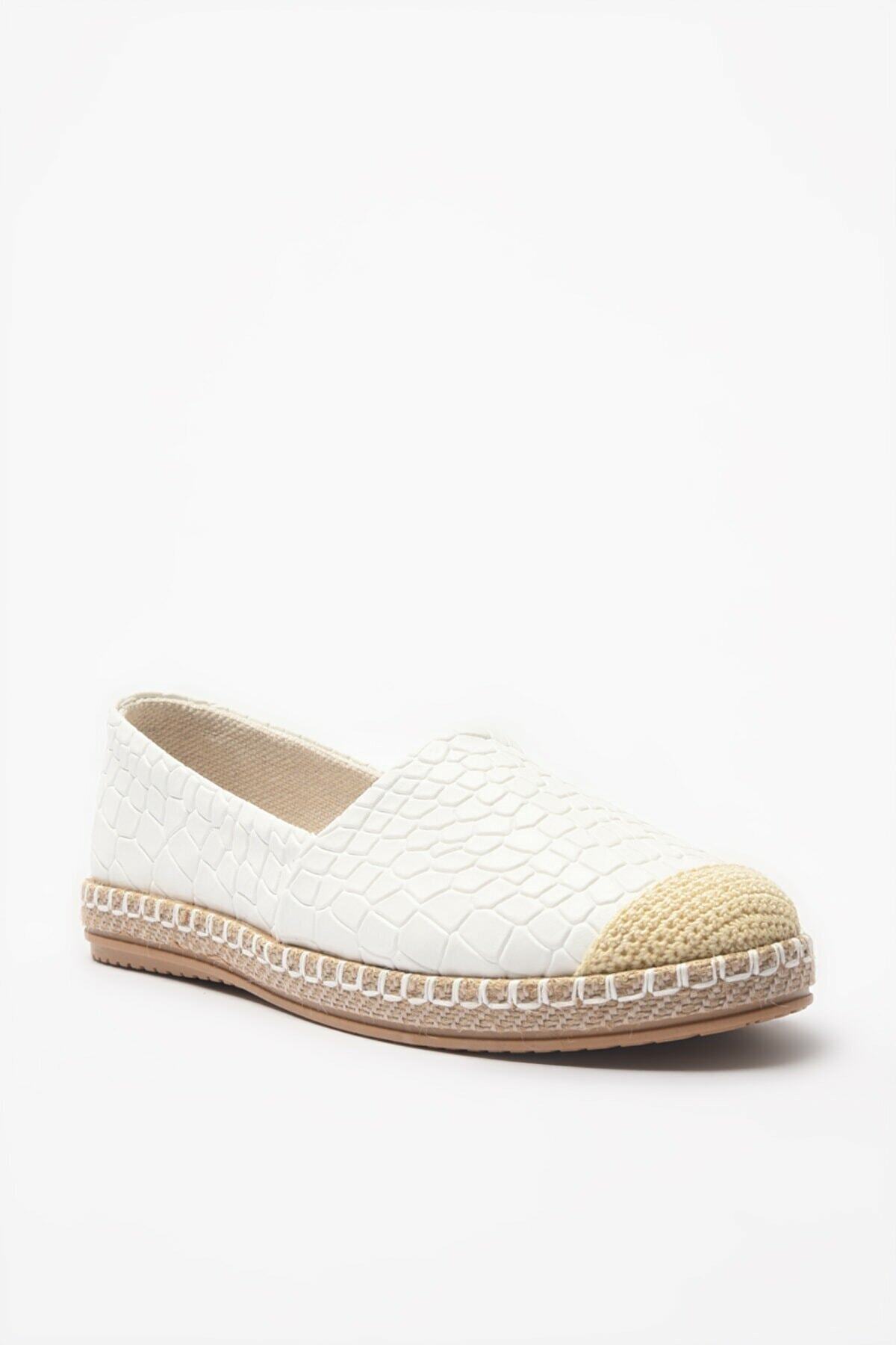 Lazy Monday Kadın Günlük Ayakkabı Espadril Krokodil Desenli