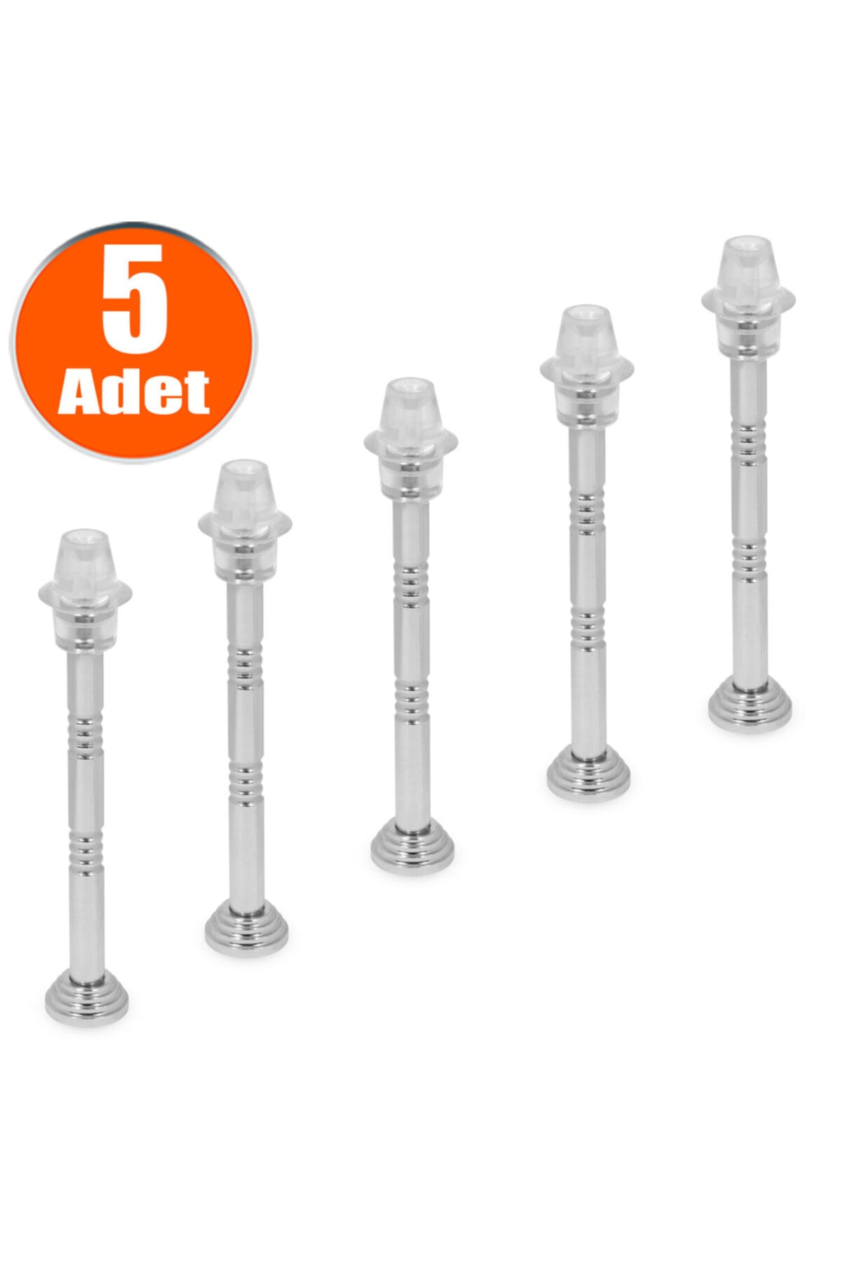 Badem10 Dirim Kapı Tamponu Stoperi Krom Kapı Stopu 16 Cm (5 ADET)