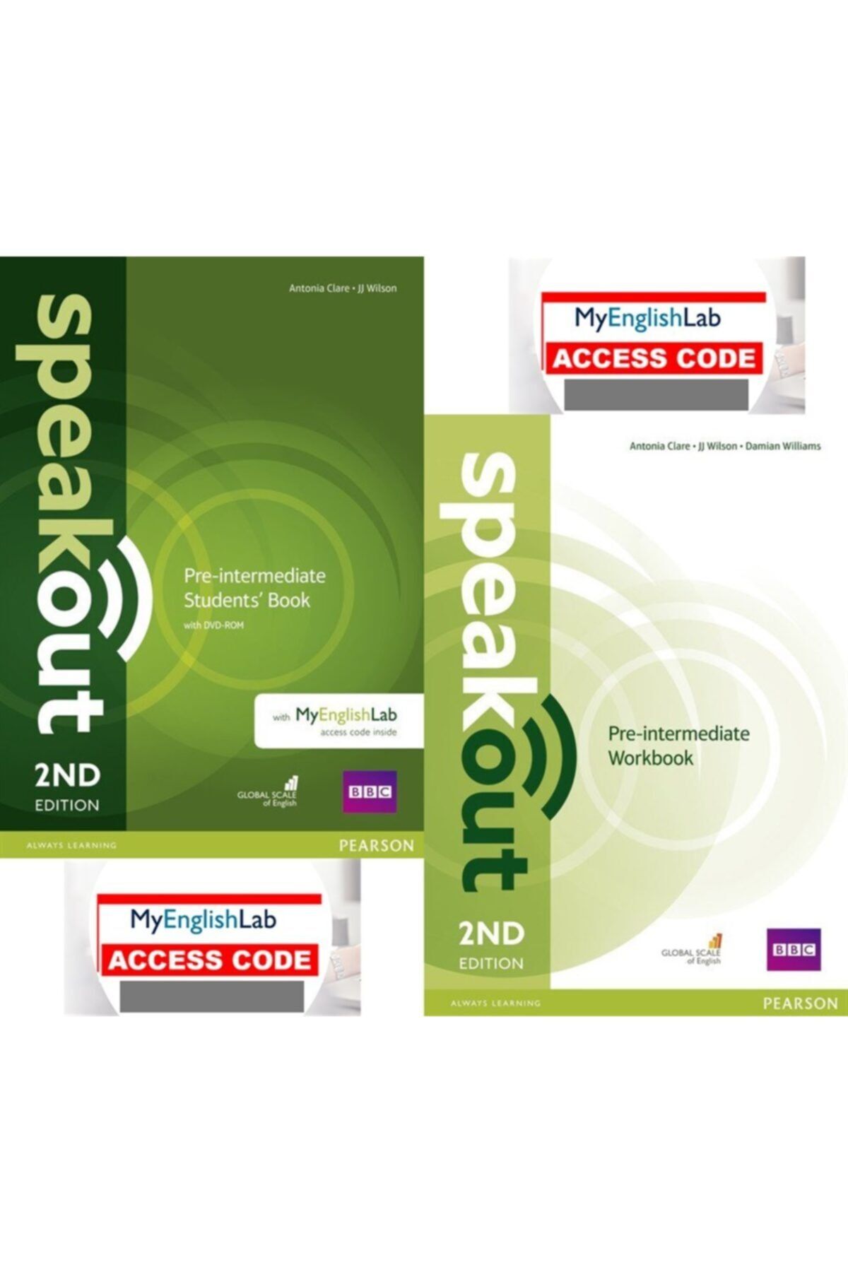 Pearson Speakout Pre-intermediate 2nd Ed Student's B.+workbook+dvd Myenglishlab(online Access Code Lu)