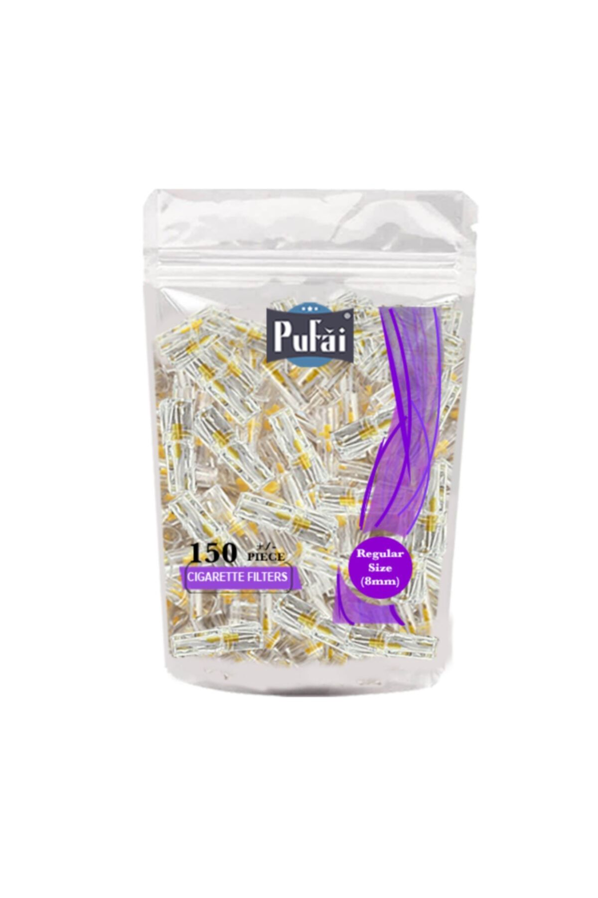 Pufai Sigara Filtresi Tar Süzer Normal Boy 8 Mm Uyumlu Ağızlık 150 Adet 1 Paket