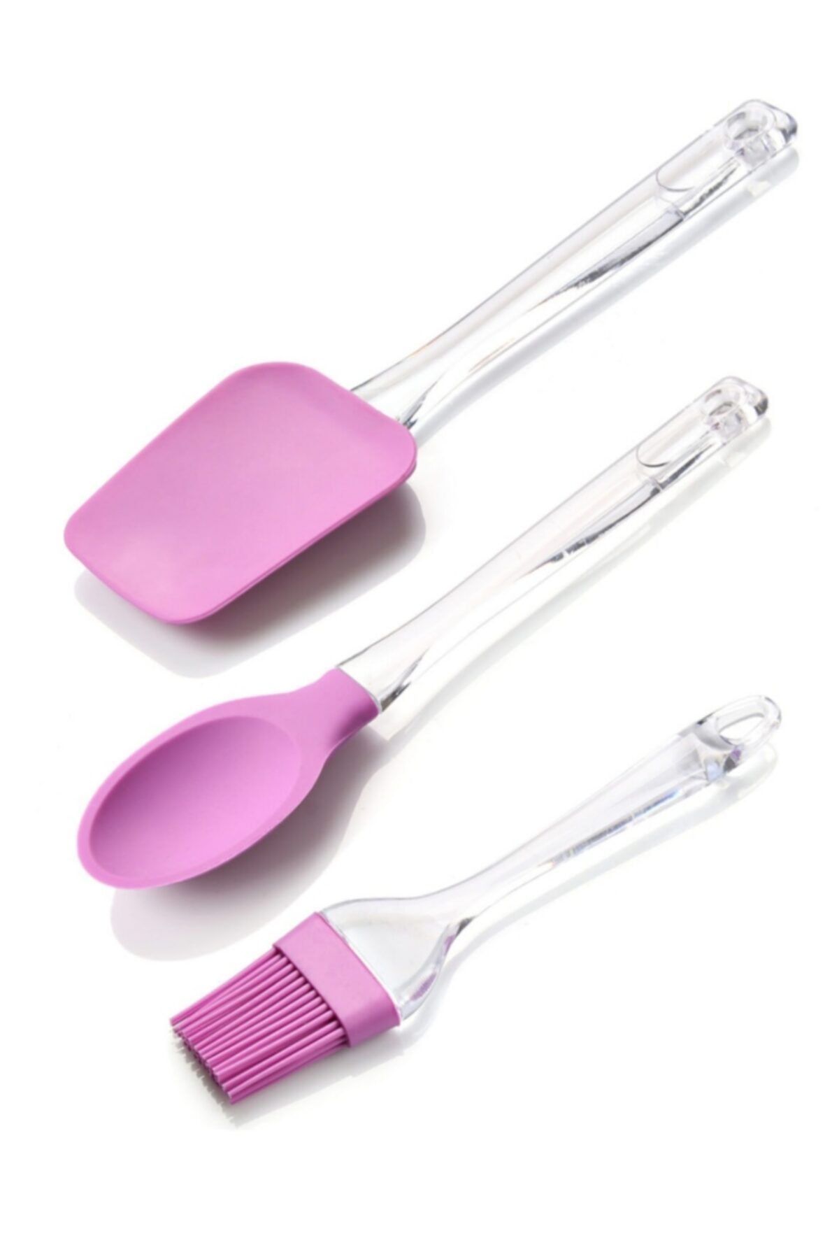 Kitchen Pembelia 3'lü Silikon Kaşık-spatula-yumurta Fırçası