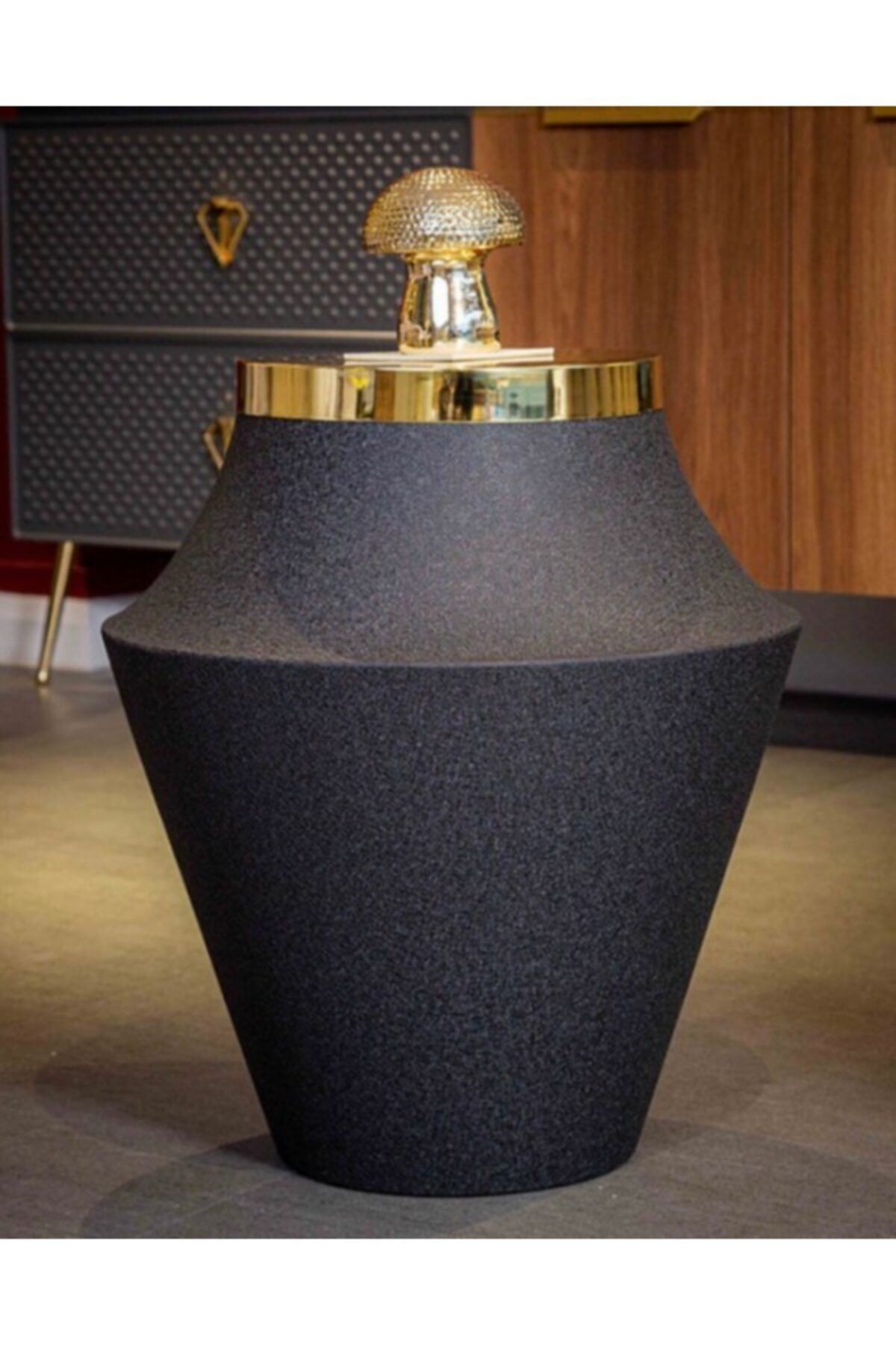 AresDecoration Zen Sehpa Siyah Gold 65 cm