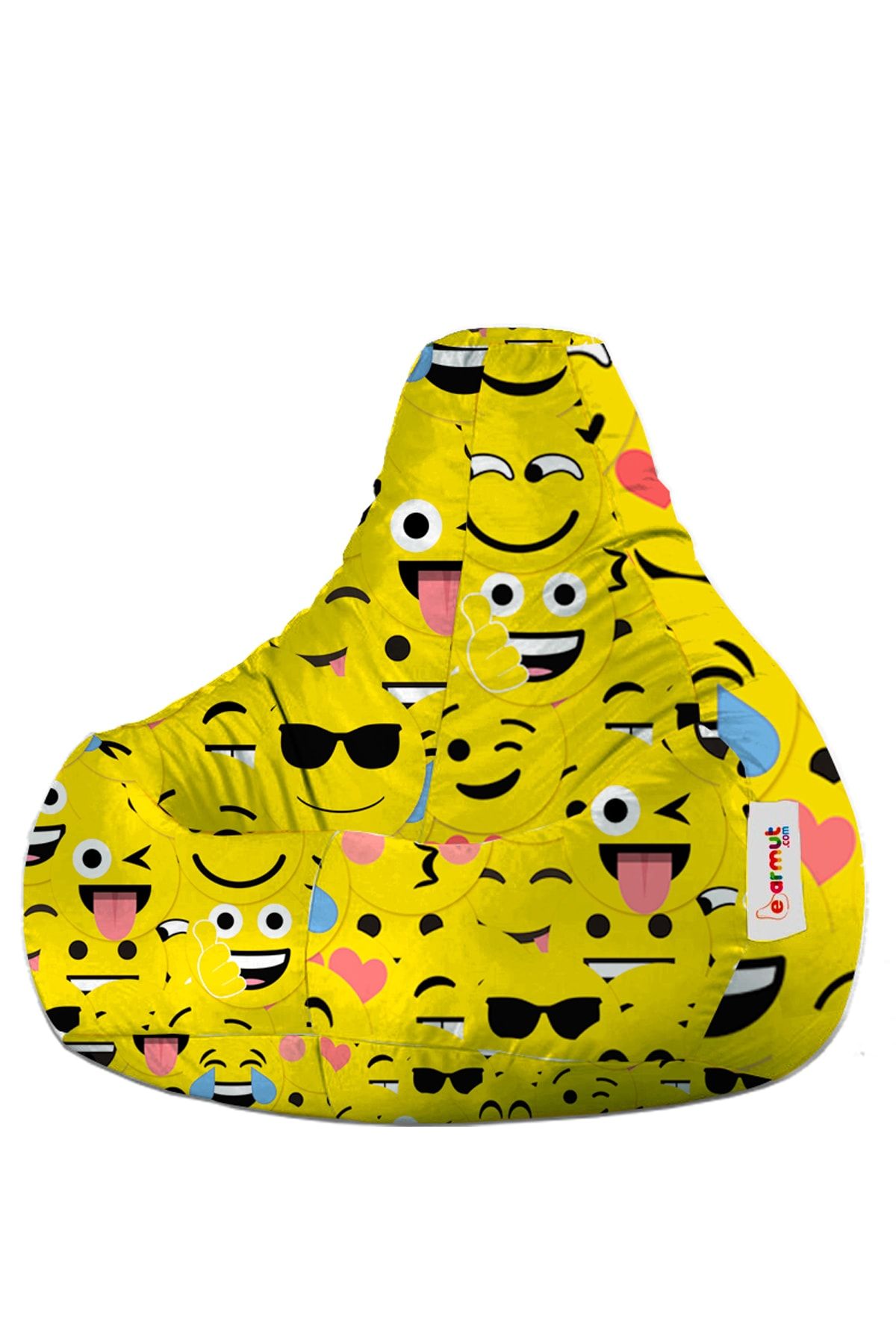 EARMUT Damla Xl Premium Tasarım Emoji Desenli Armut Koltuk