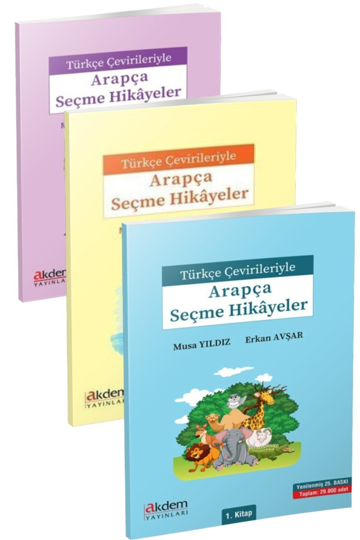 Akdem Türkçe Çevirileriyle Arapça Seçme Hikayeler - 3 Kitaplık Tam Set