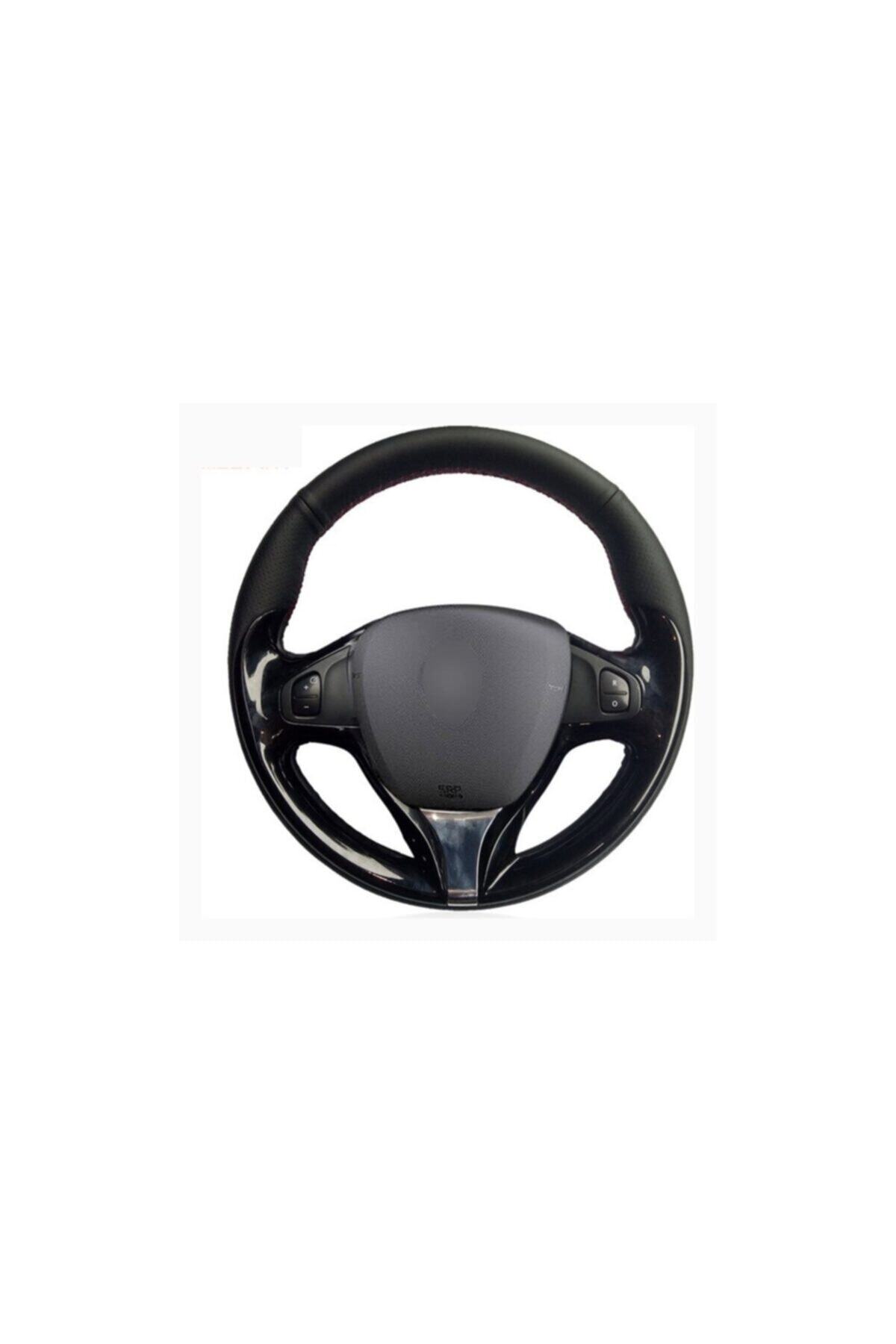 Loggia Oto Renault Clio 2013 Sonrası Araca Özel Dikişli Deri Direksiyon Kılıfı