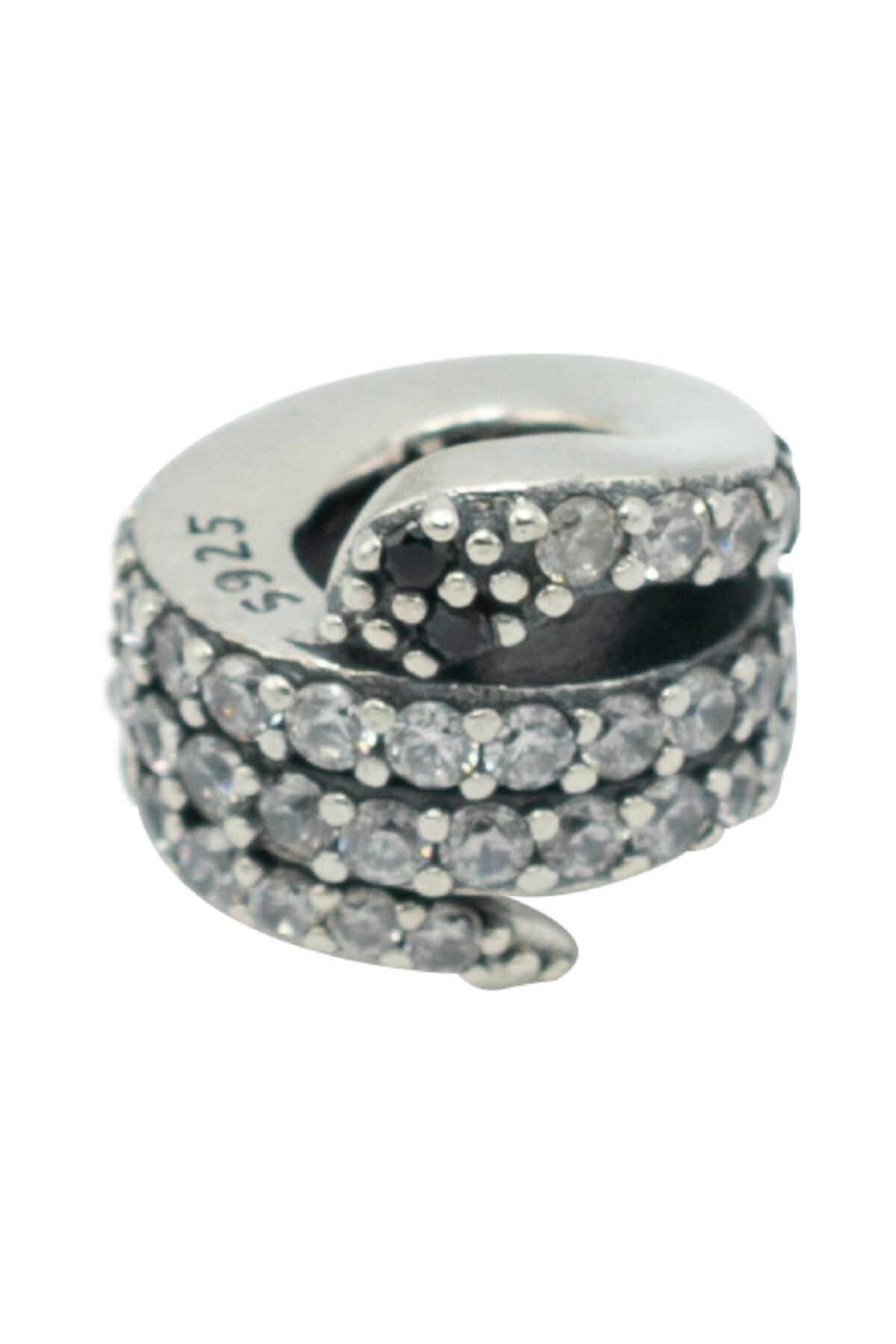 Nur Silver Işıltılı Yılan Charm