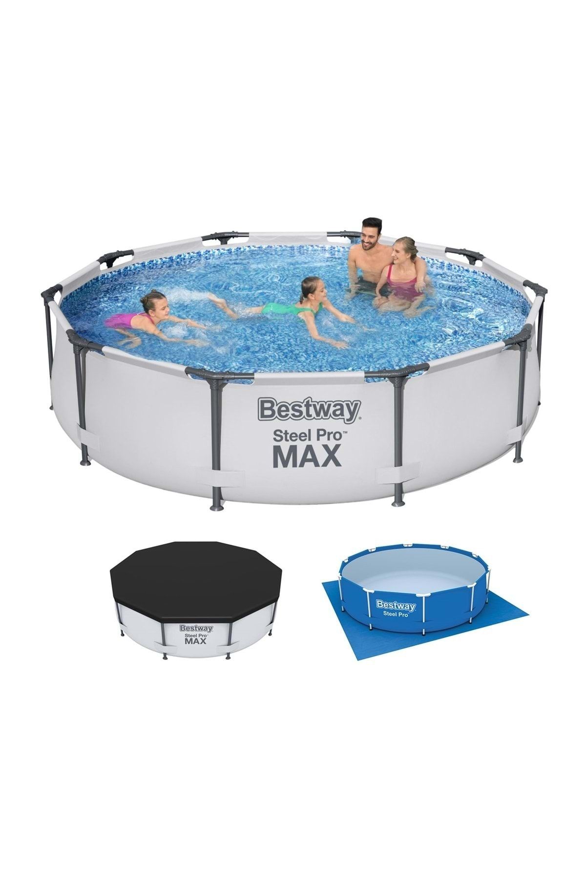 BESTWAY Steel Pro Max Prefabrik Havuz Set Bw452 56406 305 Cm X 76 Cm