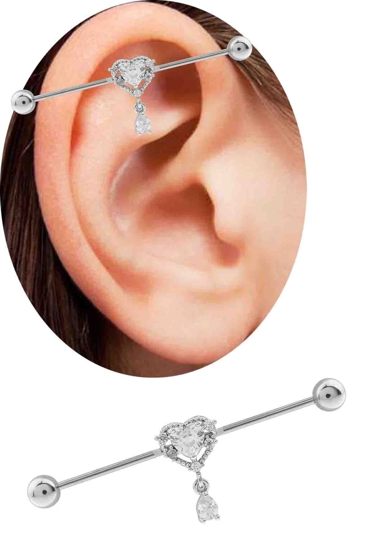 Cadının Dükkanı Taşlı Industrial-kıkırdak Piercing