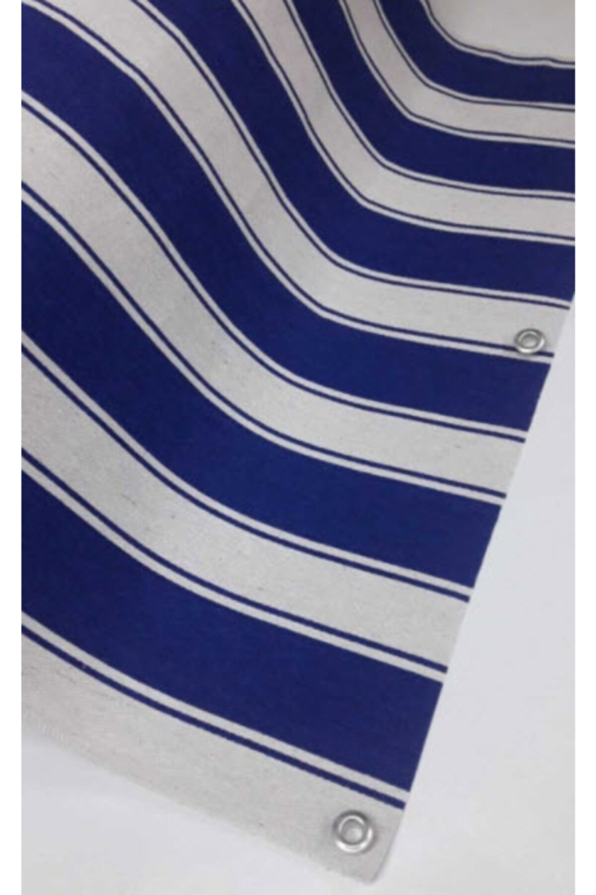 İstanbul Mefruşat Perde Balkon Branda Mavi Beyaz Çizgili En 60 Boy 600 cm