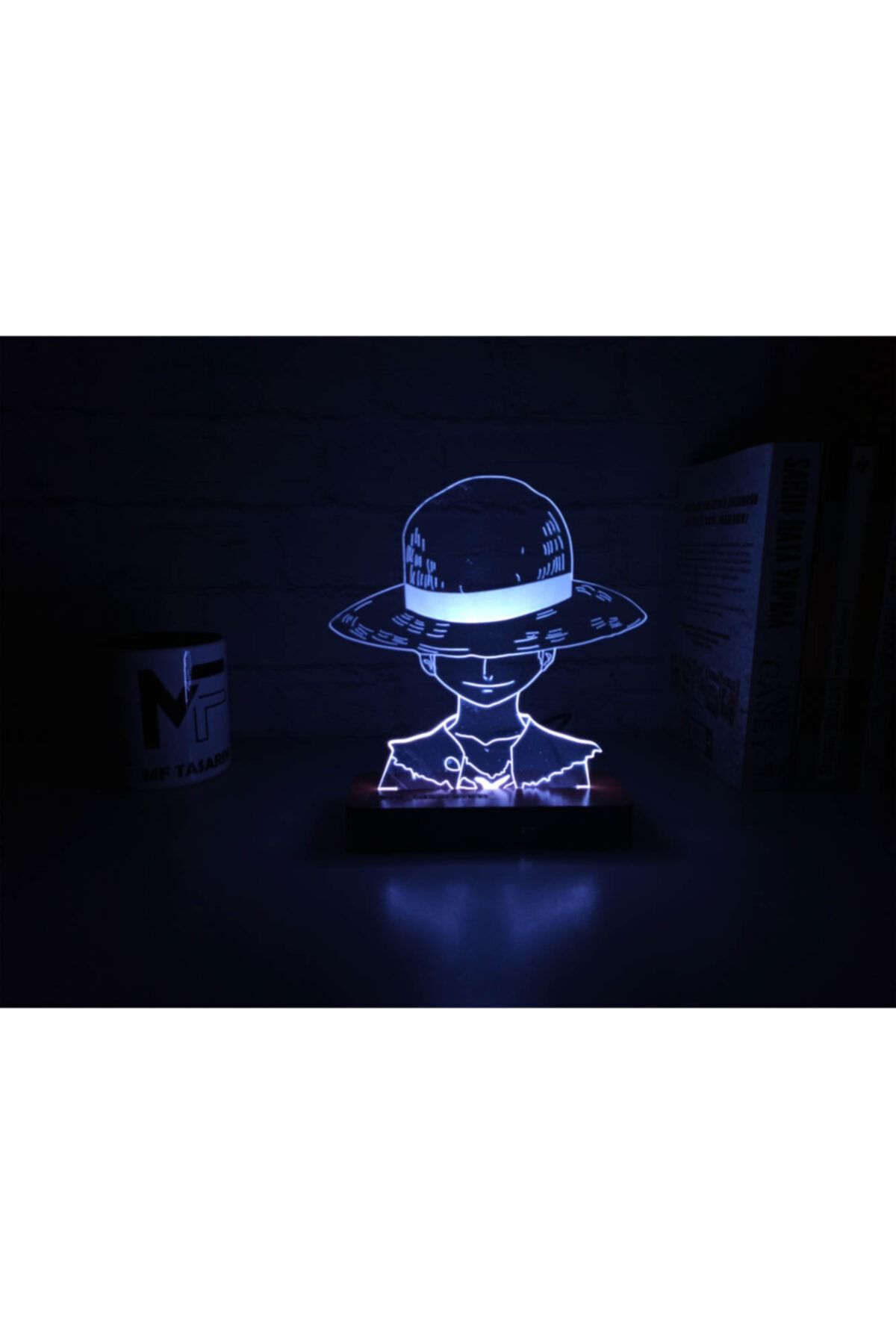 MF TASARIM One Piece Monkey D. Luffy Anime Dekoratif Masa Lambası