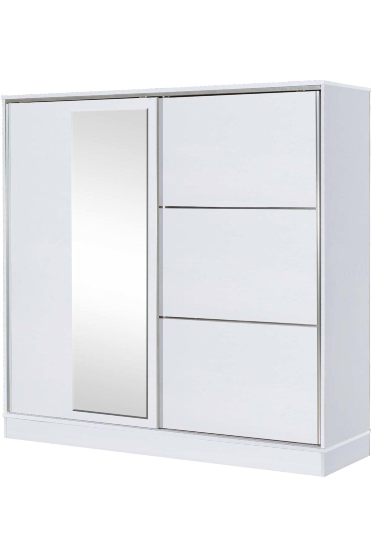 MAKİLİ MOBİLYA 6120 Sapanca Sürgülü Dolap Beyaz 200 Cm