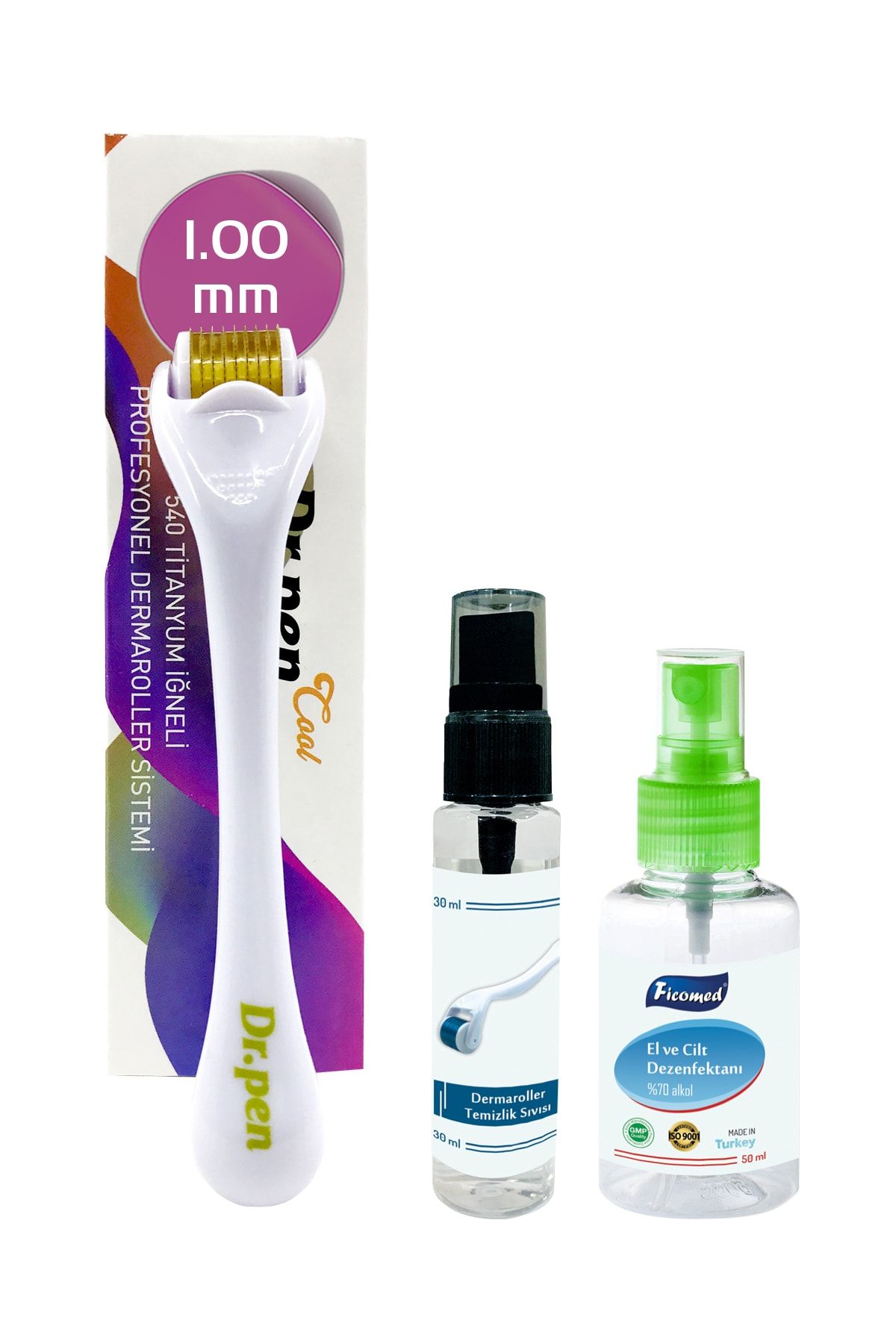 Dr.Pen Dermaroller Titanyum 540 İğne 1.00mm Saç Yüz Vücut için Orijinal Derma Roller 8436001980980
