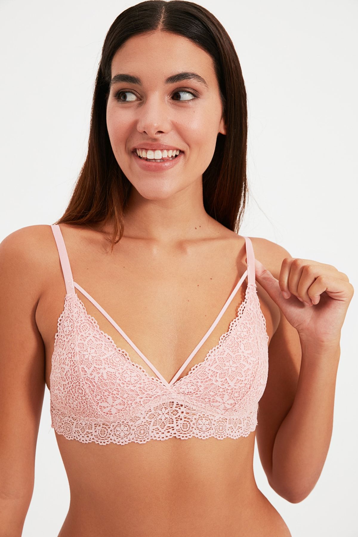 TRENDYOLMİLLA Pudra Dantelli Bralet THMAW21SU0031