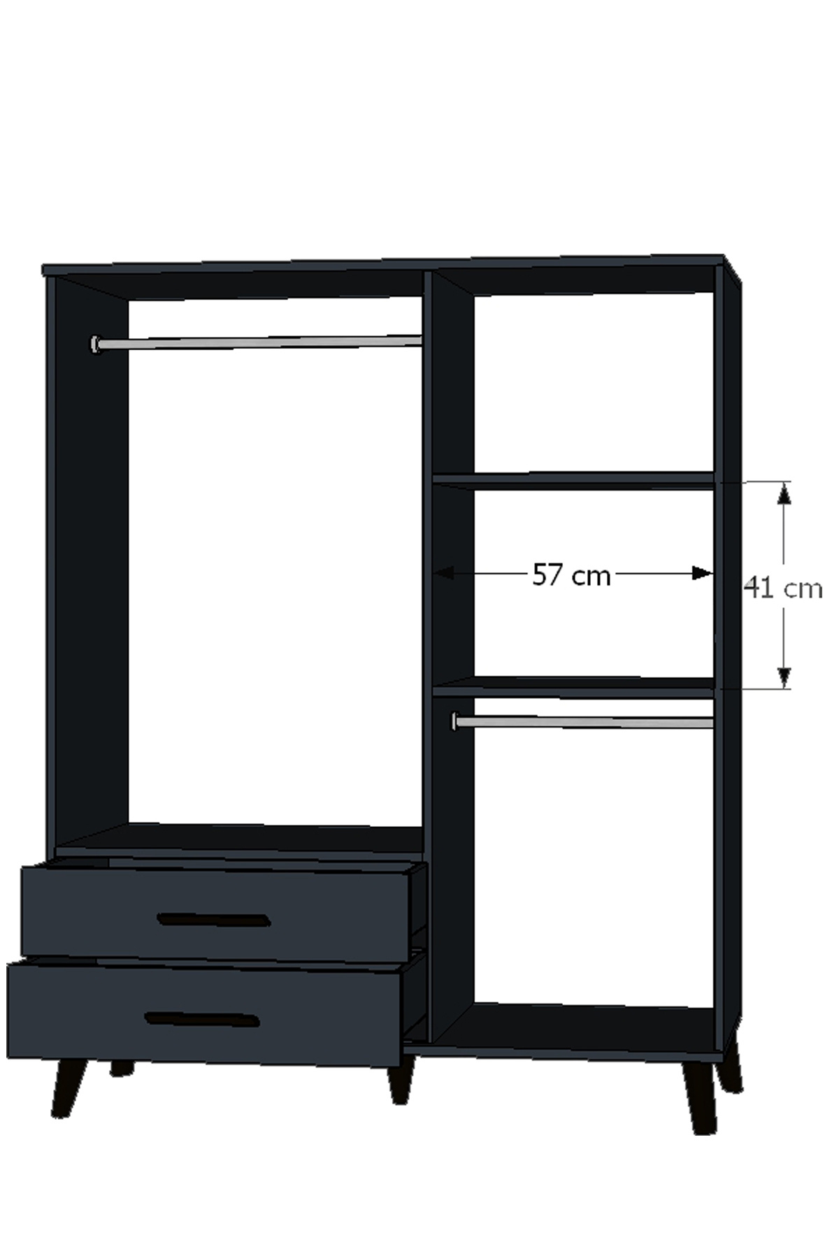 GM 070-C Novado Black Handle Anthracite Legs Pegs Pegs