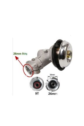 Çin Malı Motorlu Tırpan Redüktör Dişli Grubu 26 Mm Yıldız 9 Diş Image 0