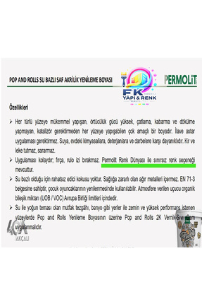 Pop And Rolls Yenileme Boyası 1L - Tezgah, Mutfak Dolabı, Kapı ve Mobilyalar İçin Süper Çözüm! Image 4