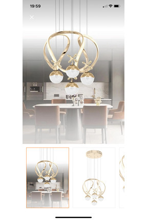 Londra modern sarkıt gold avize salon mutfak hol avize 3 renk avize Image 0