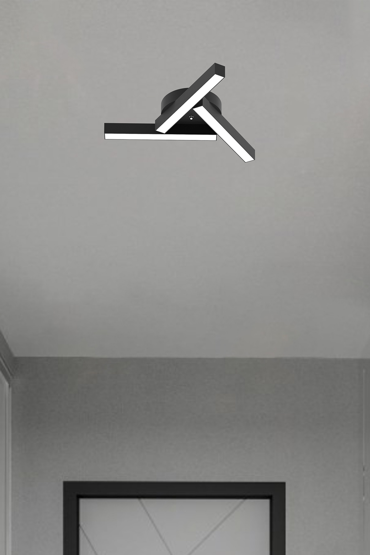 Mirador (قاب سیاه، نور سفید طبیعی) لوستر مدرن Plafonier LED، سالن، آشپزخانه، اتاق نشیمن