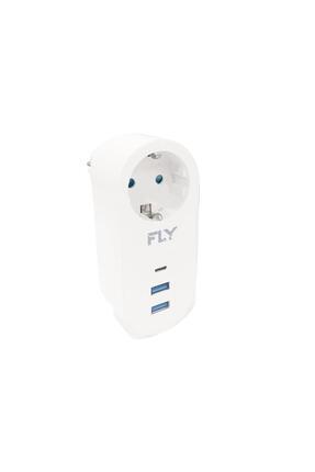 3400-01 1'li A.korumalı Beyaz Priz 2usb Tip-c Image 0