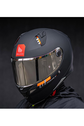 Helmets revenge2 s mat siyah kask (şeffaf vizörlü) Image 3