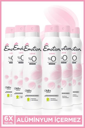 Love Kadın Vegan Deodorant 6x150ml Hızlı Kurur, Leke Bırakmaz Image 0