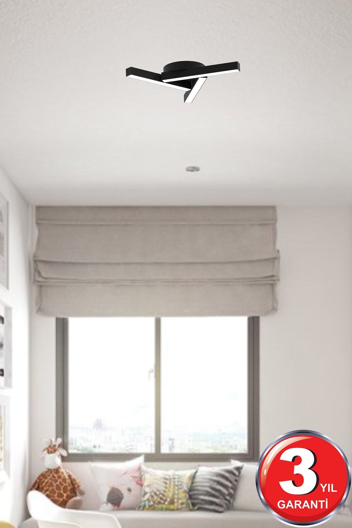 Mirador (قاب سیاه، نور سفید طبیعی) لوستر مدرن Plafonier LED، سالن، آشپزخانه، اتاق نشیمن