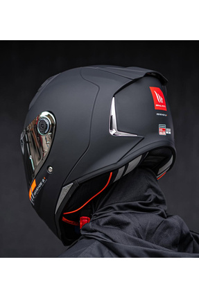 Helmets revenge2 s mat siyah kask (şeffaf vizörlü) Image 2