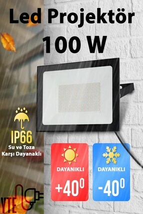 Led Projektör 100 W Gün Işığı Ip 66 Su-toz Geçirmez Smd Led Yüksek Işık Image 0