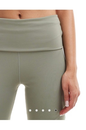 Dri-Fit One High-Waisted Fold-Over Training Yeşil Kadın Tayt Image 4