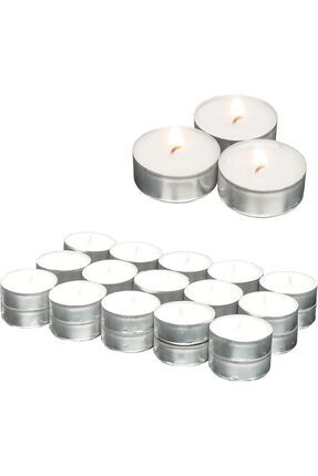 Tealight Mum - Beyaz Küçük Yuvarlak Yer Ve Masa Mumu 10 Adet Image 0