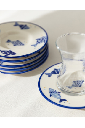 Luxe Poisson 6'lı Çay Tabağı Seti Image 0