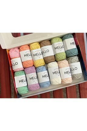 Hello 12'li Ip Seti 50 gram - Pastel Renkler Image 0