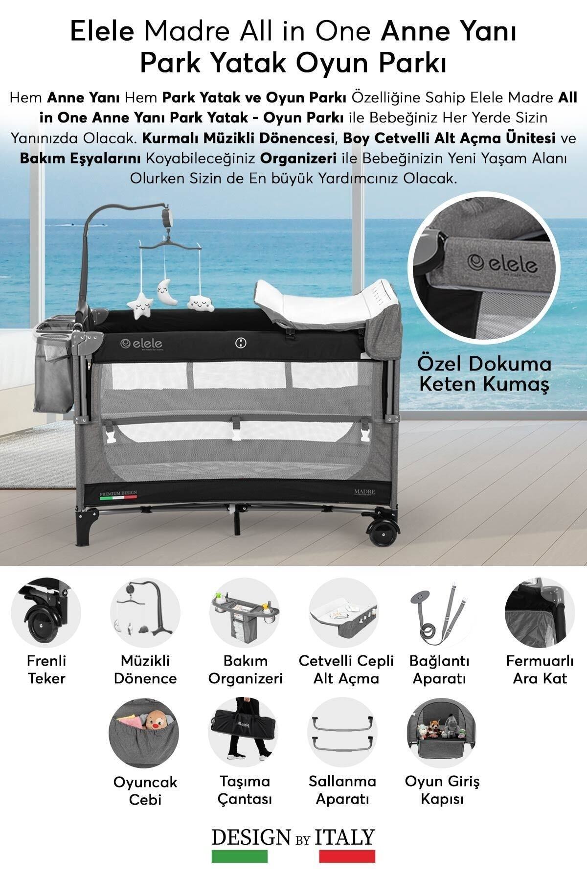 تخت بازی تخت پارکی مادره مادر 70 در 110 سانتی متر هدیه تخت خواب قهوه