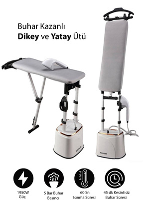 Buhar Kazanlı 2 Fonksiyonlu Dikey ve Yatay Ütü Image 0
