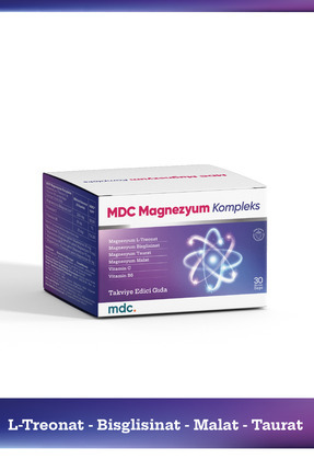 Magnezyum Kompleks 220 Mg (L-TREONAT, BİSGLİSİNAT, MALAT, TAURAT) 30 Efervesan Saşe Image 0