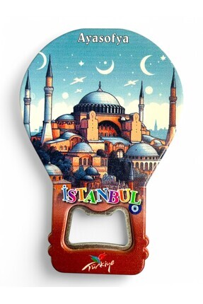 Şişe Açacağı Açacak Magnet Balon Şeklinde İstanbul Ayasofya Dekoratif Soda Gazoz Açacağı Image 0