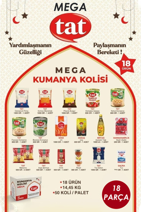 2025 Ramazan Kolisi Erzak yardım paketi kumanya kolisi 18 parça Mega Image 0