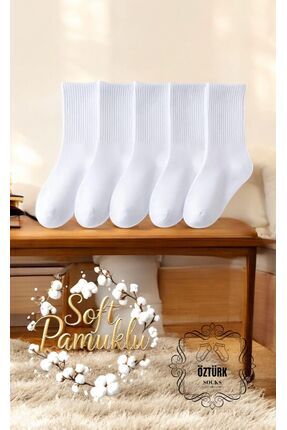 6 Çift Pamuklu Tenis Soket Çorap Unisex Image 0