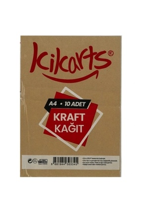KİKA KİKARTS KRAFT KAĞIT  A4 10'LU Image 0