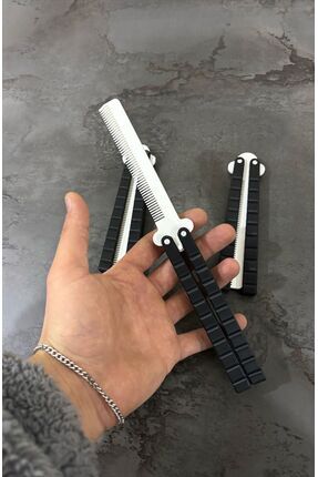 Siyah Beyaz Modern Kelebek Eğitim Sallama Tarak Image 0