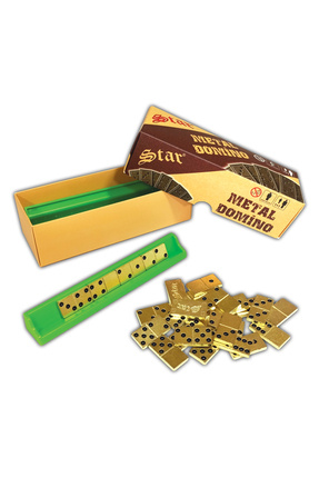 Star Domino Zamak Büyük Boy Domino Oyun Seti Metal Domino Taşı Seti Metal 1. Kalite Metal Domino Image 0