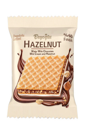 Beyoğlu Hazelnut Altı Çikolata Kaplı Fındıklı Kare Gofret 30 Gr*24 Adet Image 0